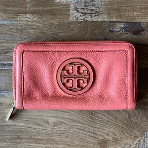 Tory Burch salmon wallet